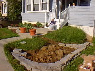 Retaining Wall before